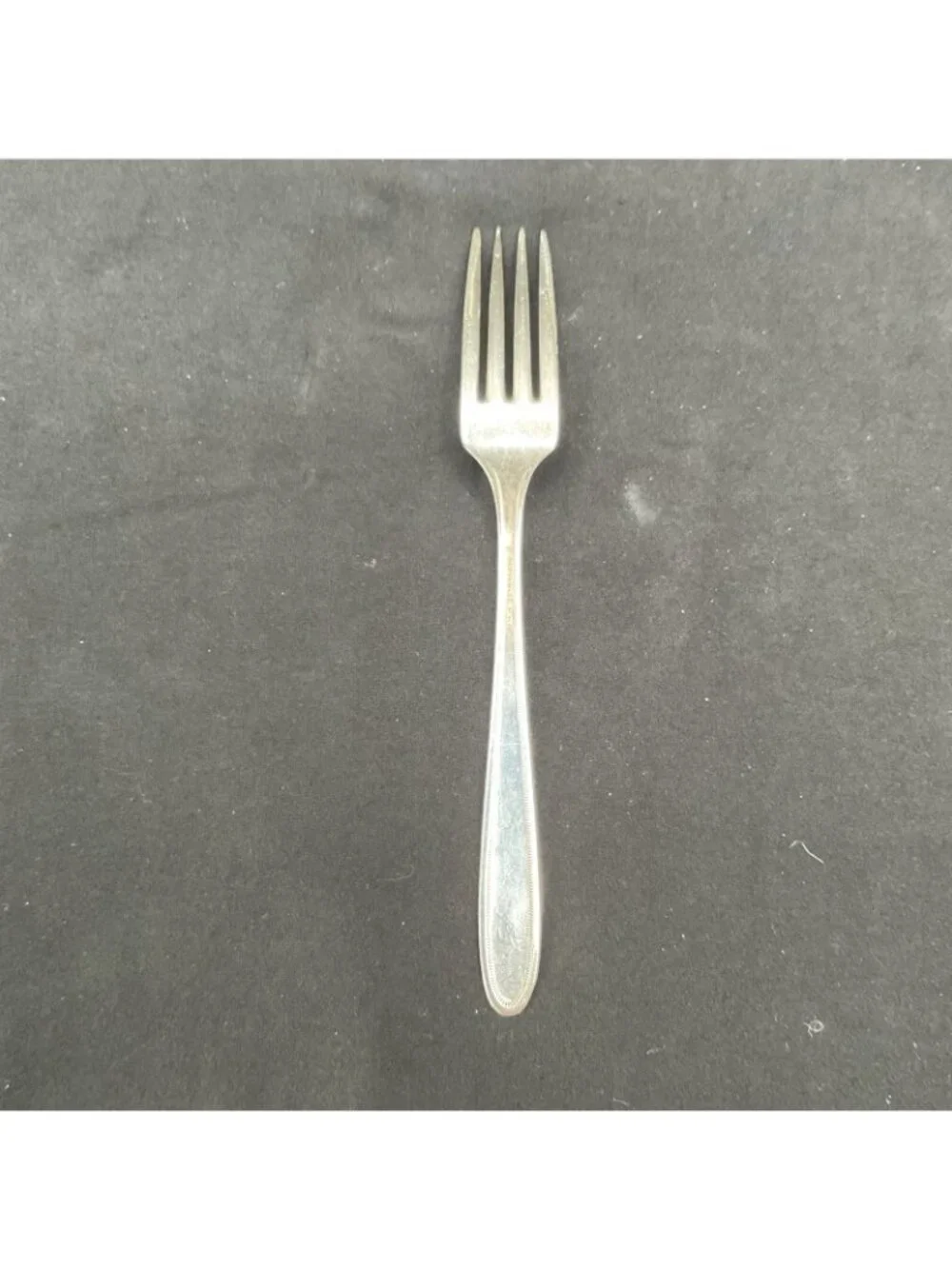 Lot of 12 Community Plate Silverplate Salad Forks Monogram H Vintage Flatware